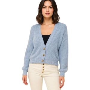 Chic Sky Blue Button-Up Cardigan. Size P/S.